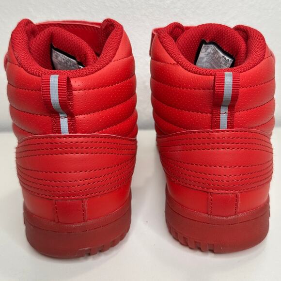 Fila Red Monochromatic F-14 High Top Casual Sneaker Shoe 8 - Picture 7 of 14